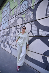 Relax Stripe Cotton Trouser