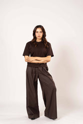 Relax- wide leg tailored pants