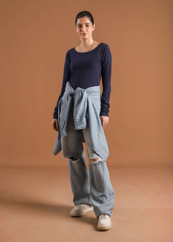BOAT NECK T-SHIRT