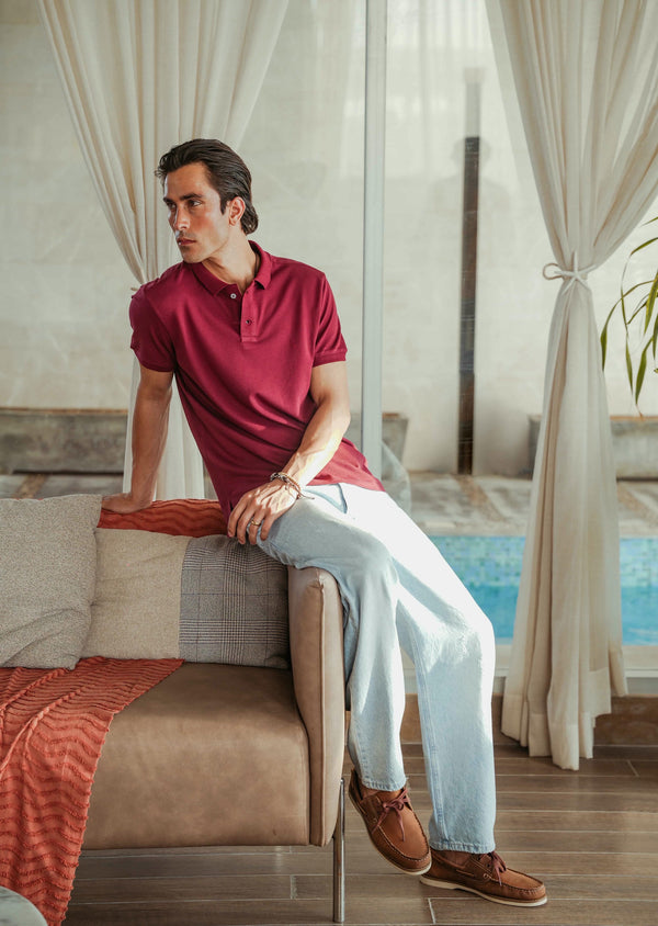 Regular Fit Cotton Pique Polo