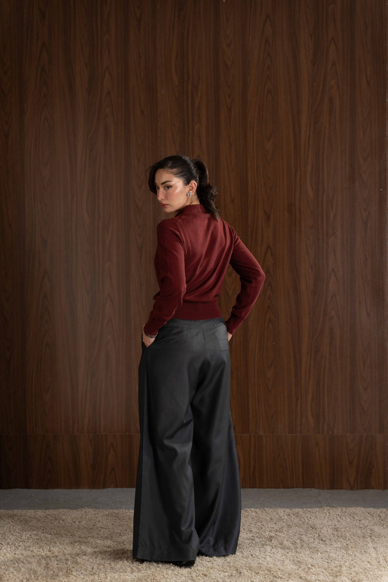 Relax- wide leg tailored pants