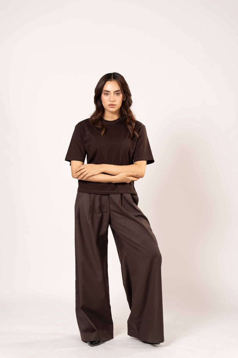Relax- wide leg tailored pants