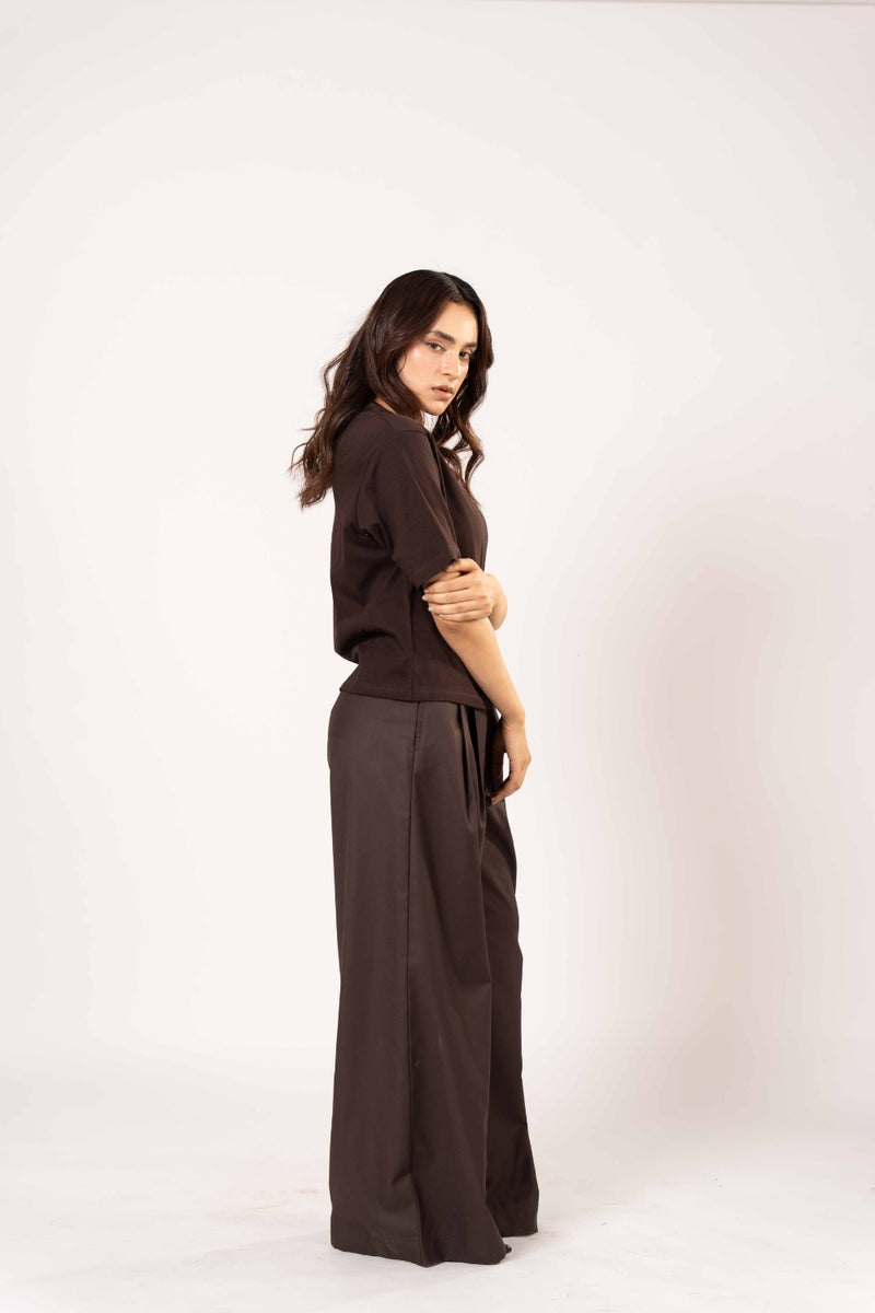 Relax- wide leg tailored pants
