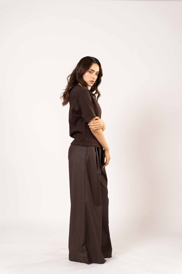 Relax- wide leg tailored pants