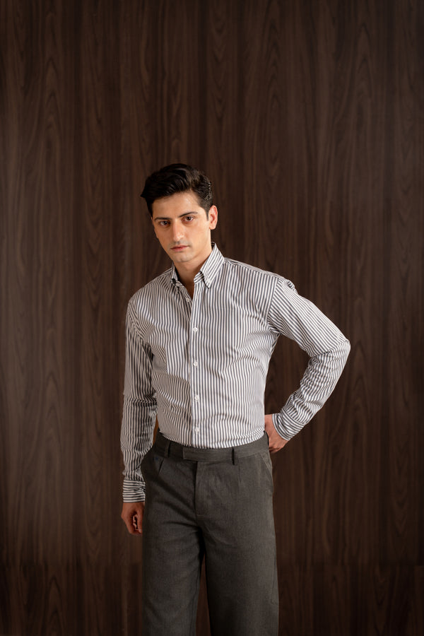Structured slim-fit shirt