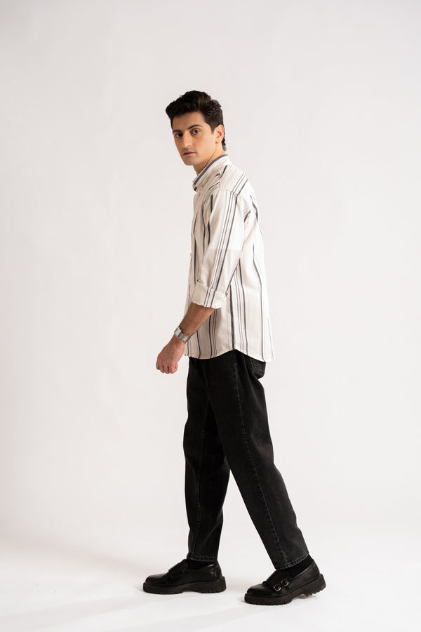 Classic - fit striped shirt