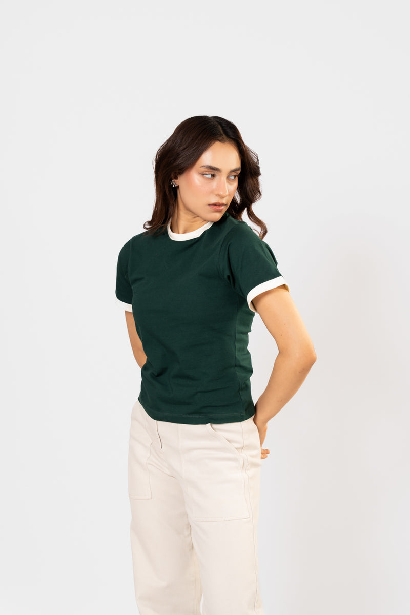 Contrast collar tee