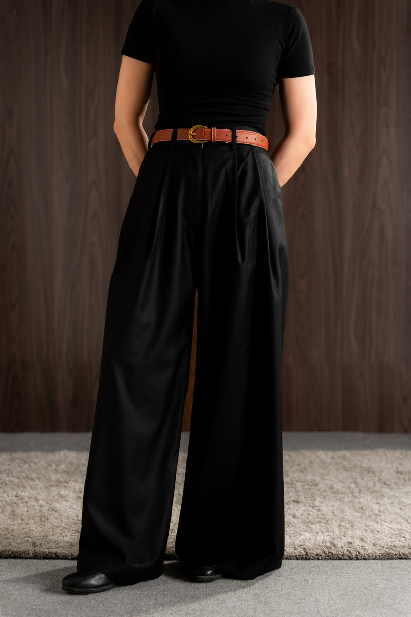 Relax- wide leg tailored pants