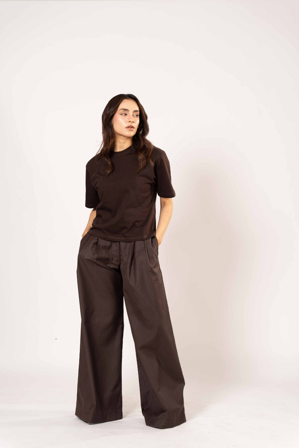 Relax- wide leg tailored pants