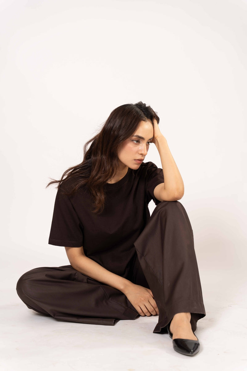 Relax- wide leg tailored pants