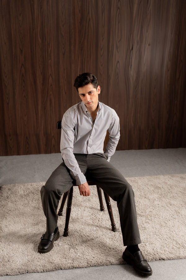 Structured slim-fit shirt