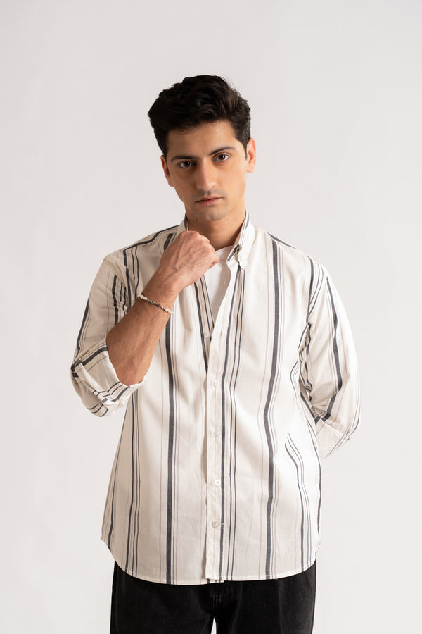 Classic - fit striped shirt