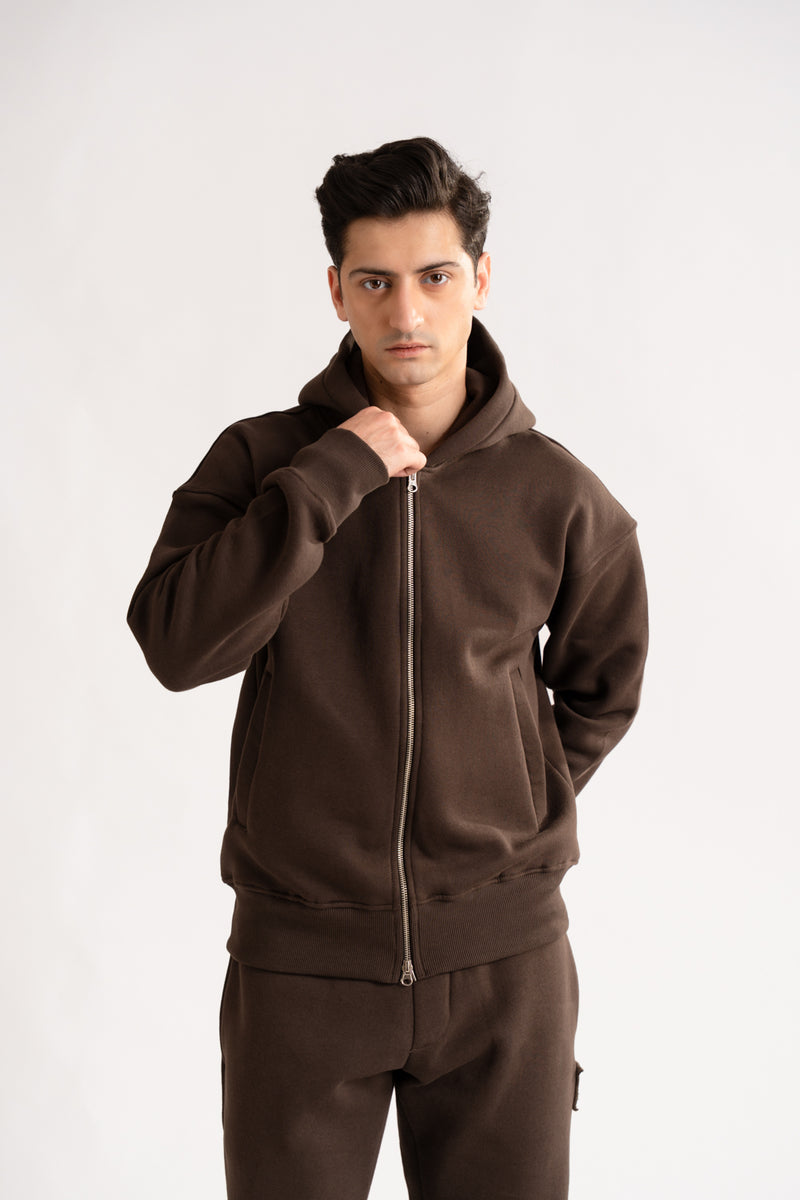 Relax - fit zip-up hoodie