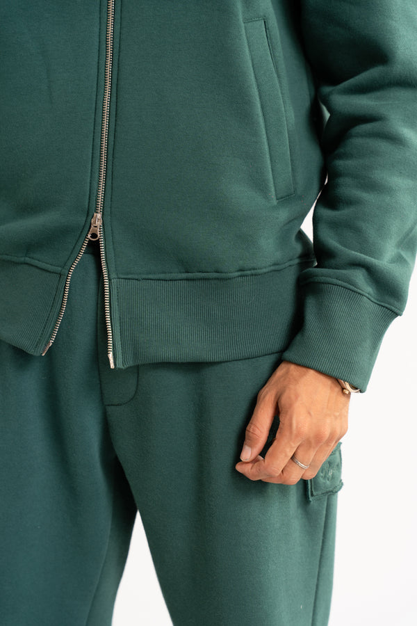 Relax - fit zip-up hoodie
