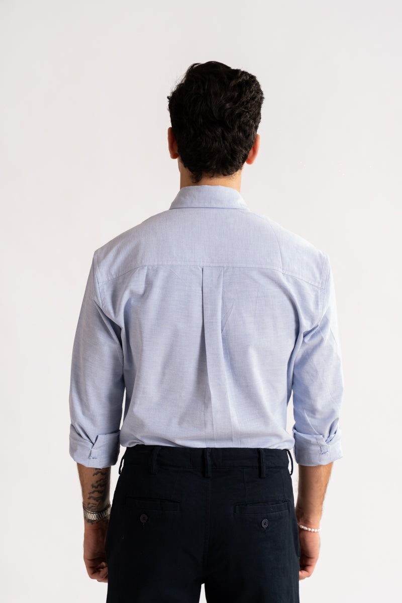 Slim - fit chambray shirt