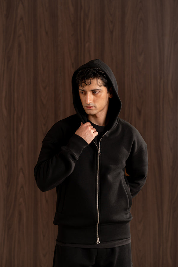 Relax - fit zip-up hoodie