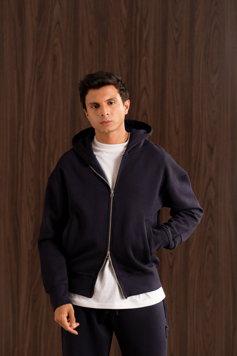 Relax - fit zip-up hoodie set