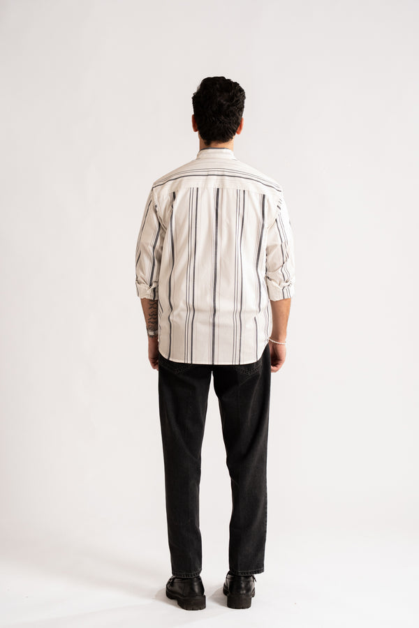 Classic - fit striped shirt