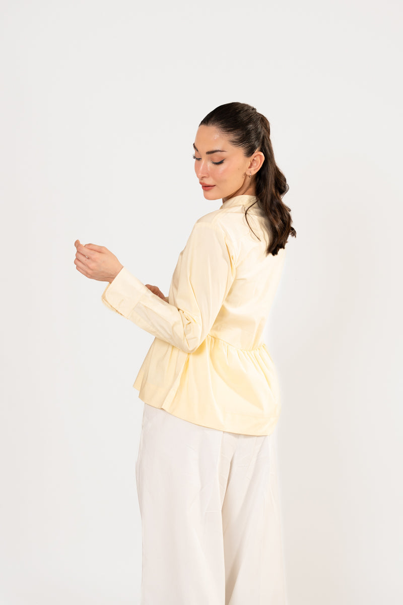 Peplum cotton shirt