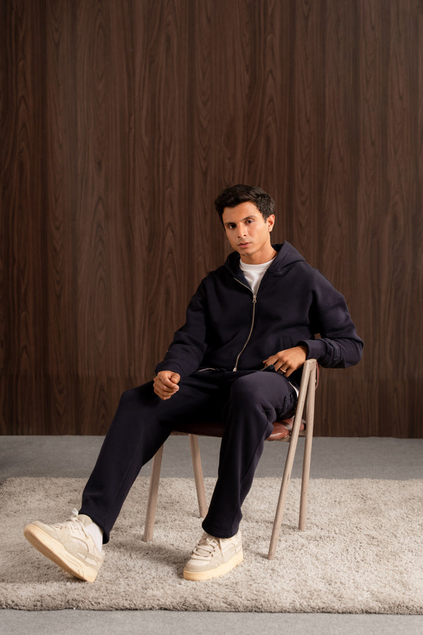 Relax - fit zip-up hoodie set