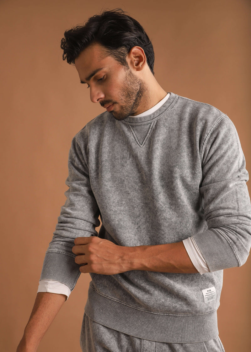 Vintage wash crewneck set