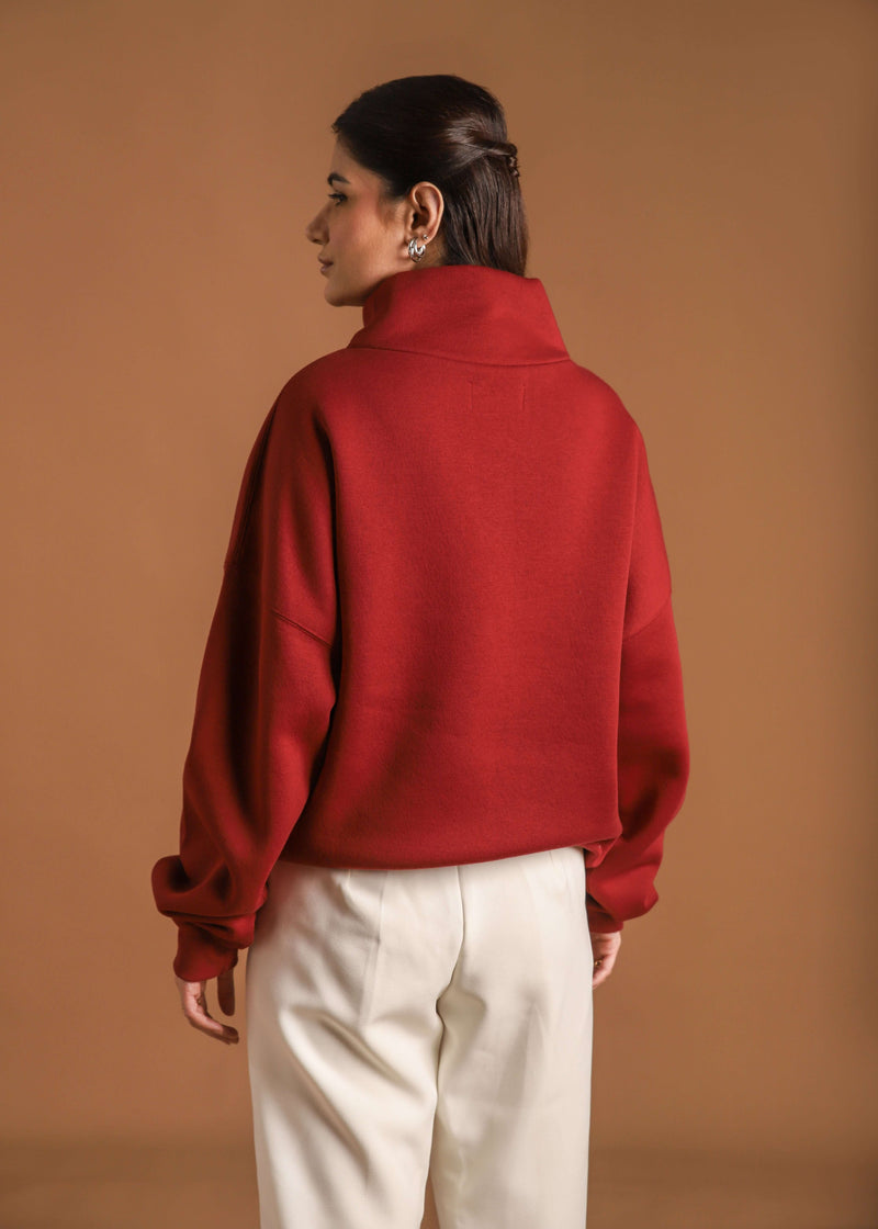 RELAX OVERSIZE COWL NECK SWEATSHIRT