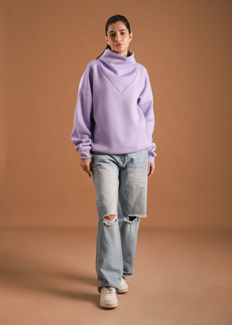 RELAX OVERSIZE COWL NECK SWEATSHIRT