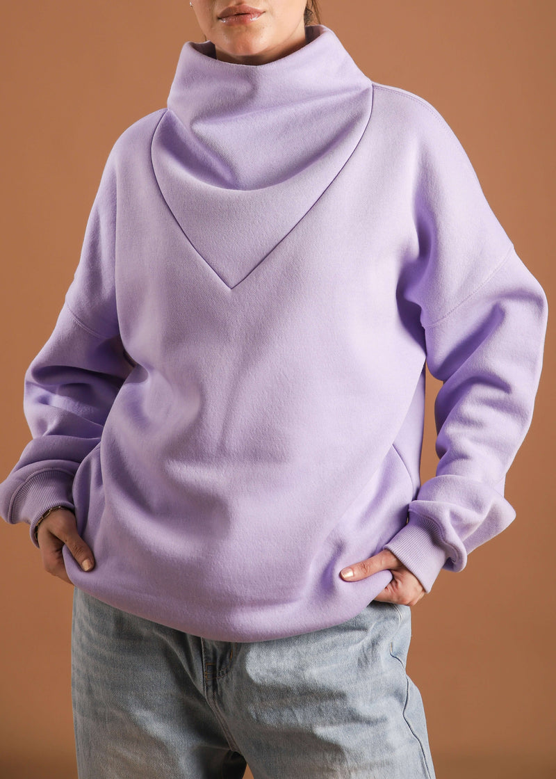 RELAX OVERSIZE COWL NECK SWEATSHIRT