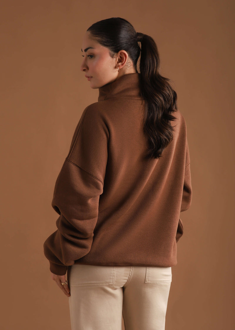 RELAX OVERSIZE COWL NECK SWEATSHIRT