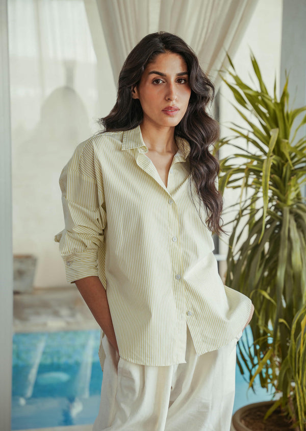 Relax Stripe Cotton Shirt