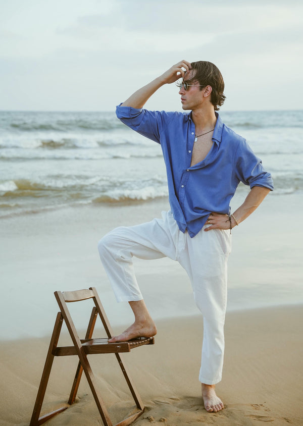 Cotton Linen Button Down Shirt