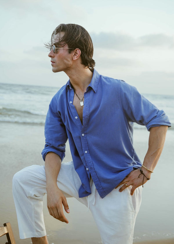 Cotton Linen Button Down Shirt
