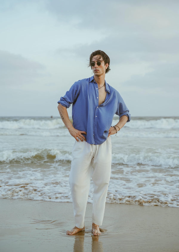 Cotton Linen Button Down Shirt
