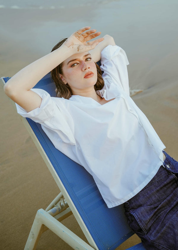 Rhinestone cropped shirt