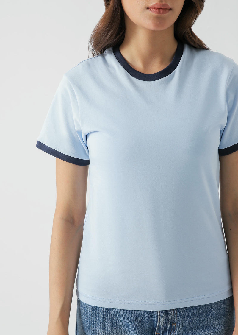 Contrast collar tee