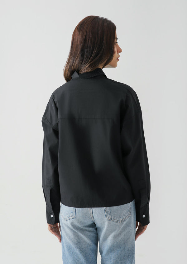 Rhinestone cropped shirt