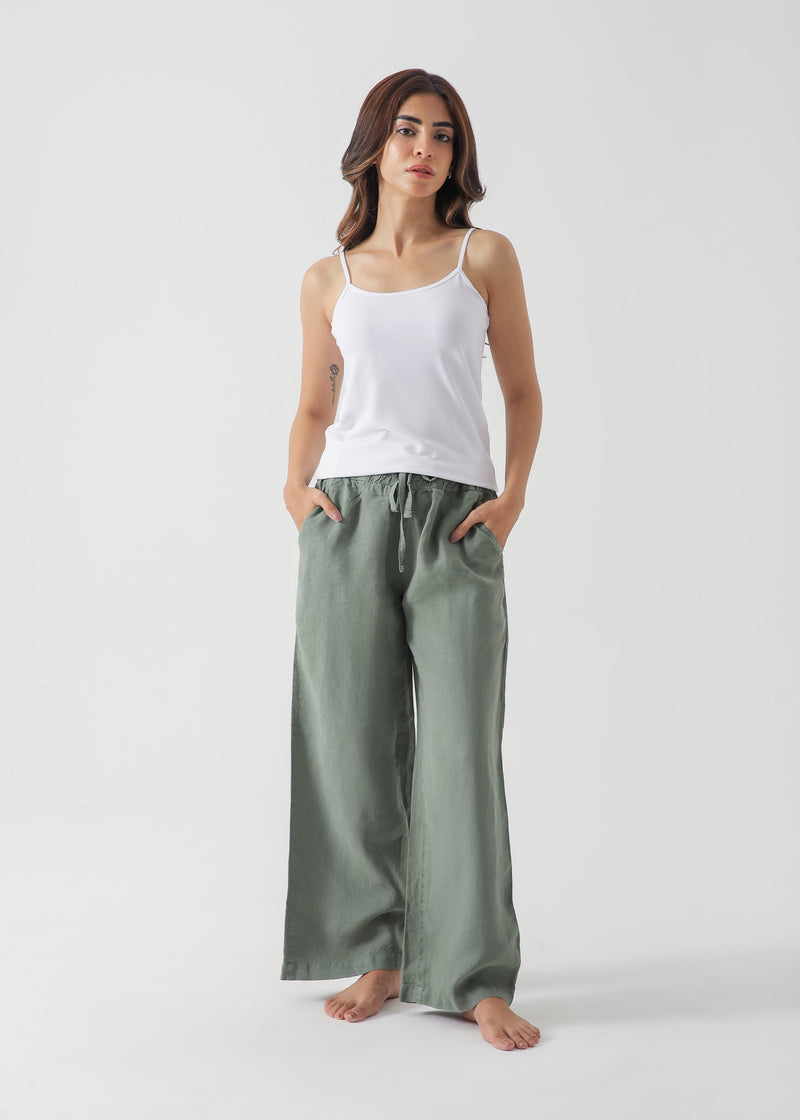 Linen Palazzo Trouser
