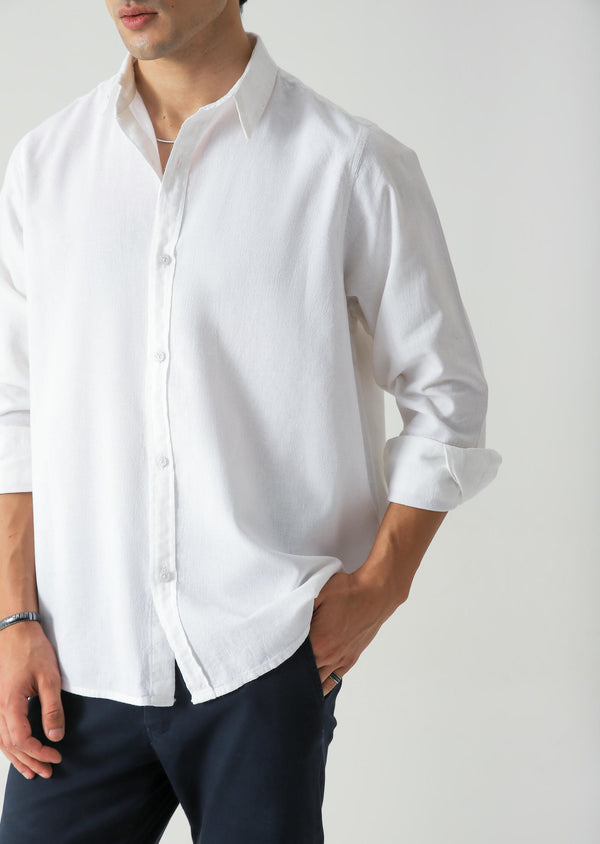 Cotton Linen Button Down Shirt