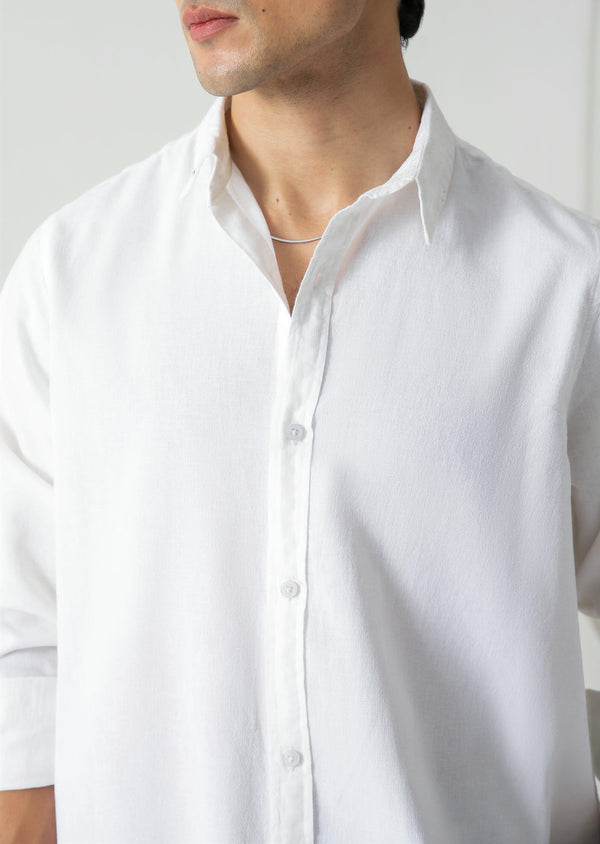 Cotton Linen Button Down Shirt