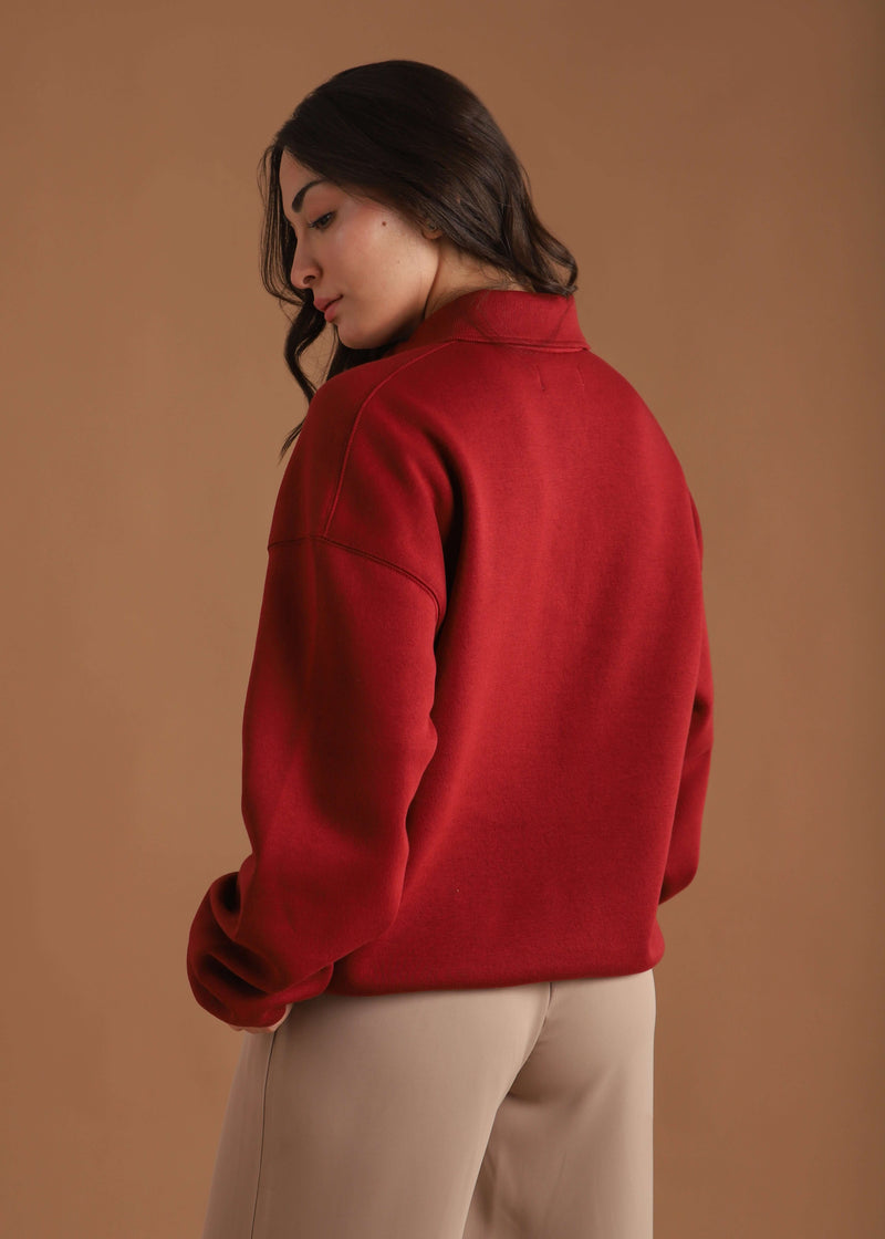 RELAX OVERSIZE POLO SWEATSHIRT