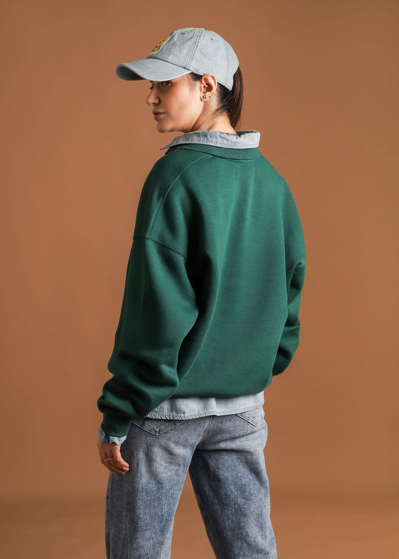 RELAX OVERSIZE POLO SWEATSHIRT