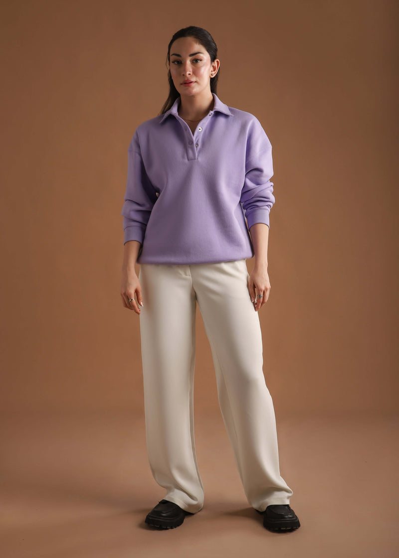 RELAX OVERSIZE POLO SWEATSHIRT