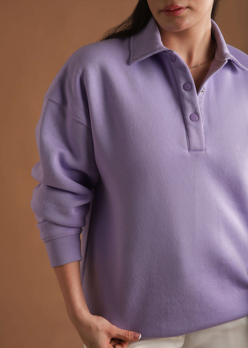 RELAX OVERSIZE POLO SWEATSHIRT