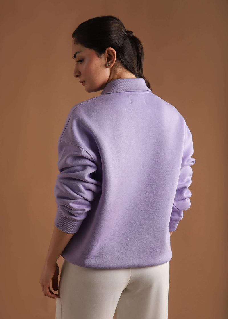 RELAX OVERSIZE POLO SWEATSHIRT