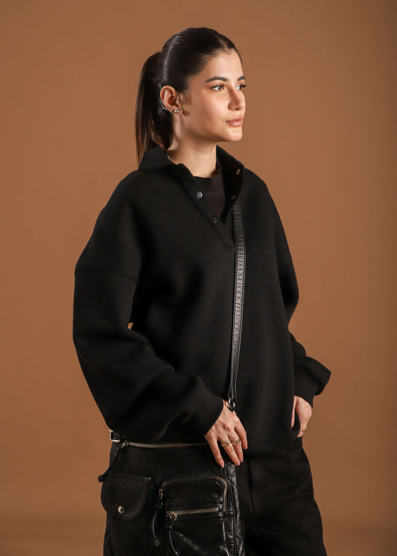 RELAX OVERSIZE POLO SWEATSHIRT