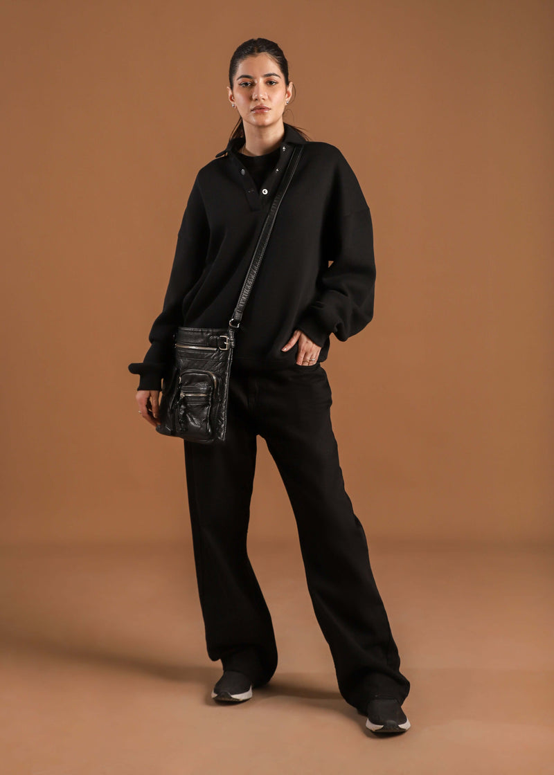 RELAX OVERSIZE POLO SWEATSHIRT