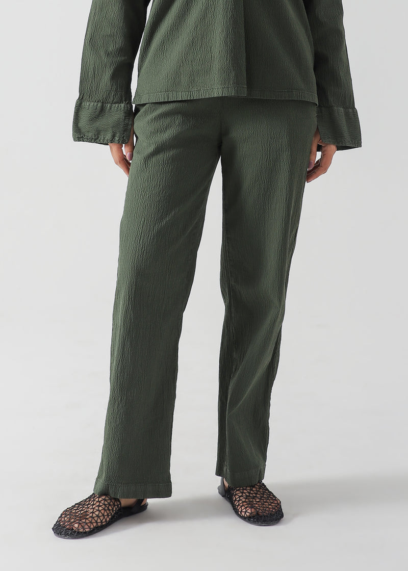 Textured Cotton Trouser