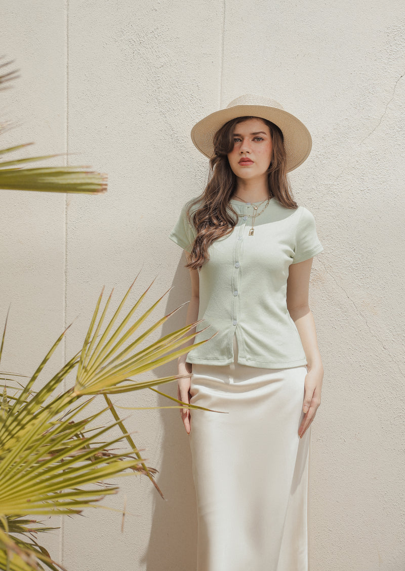 Short Sleeve Ribbed Cardigan
