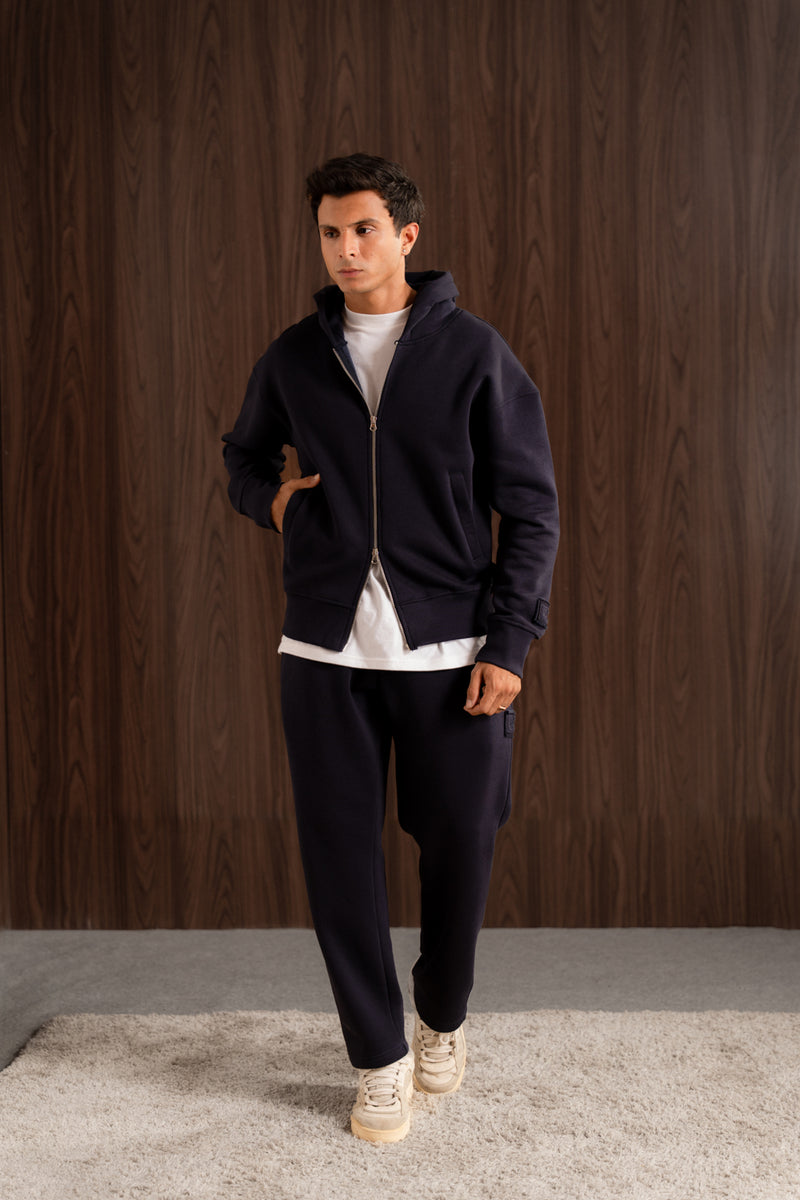 Relax - fit zip-up hoodie set