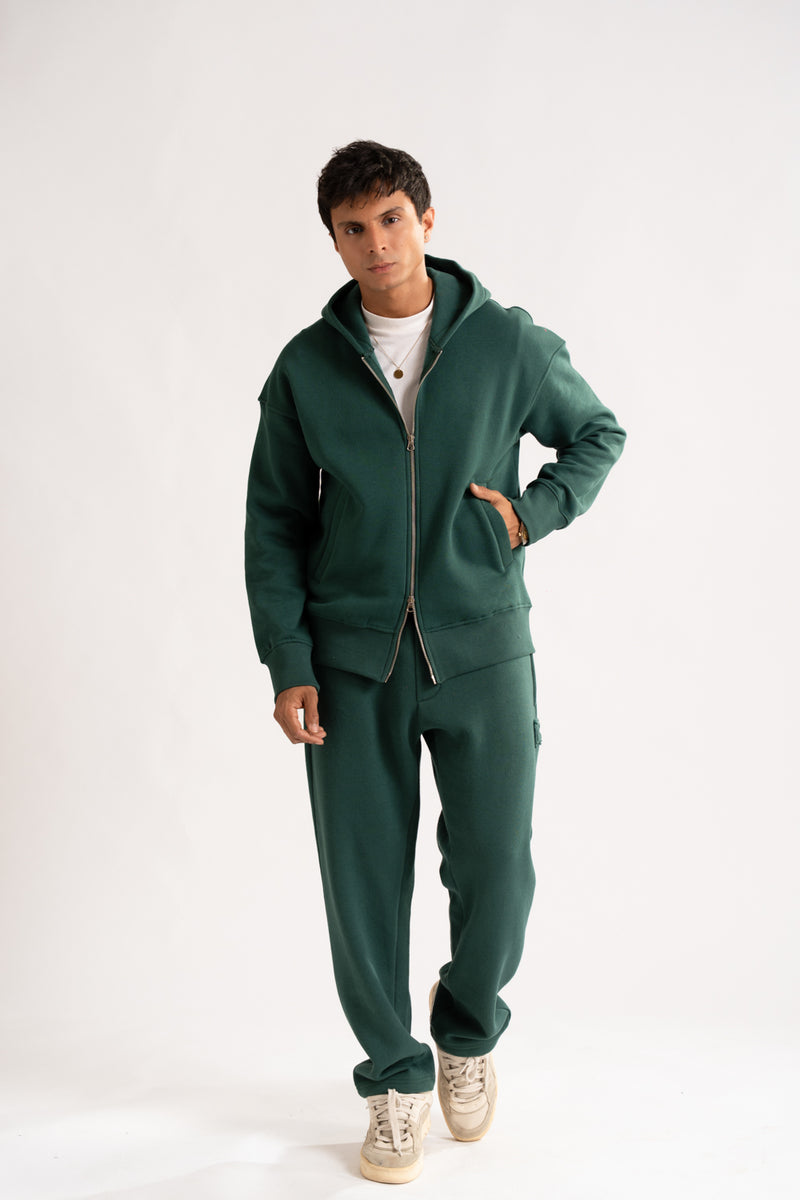 Relax - fit zip-up hoodie